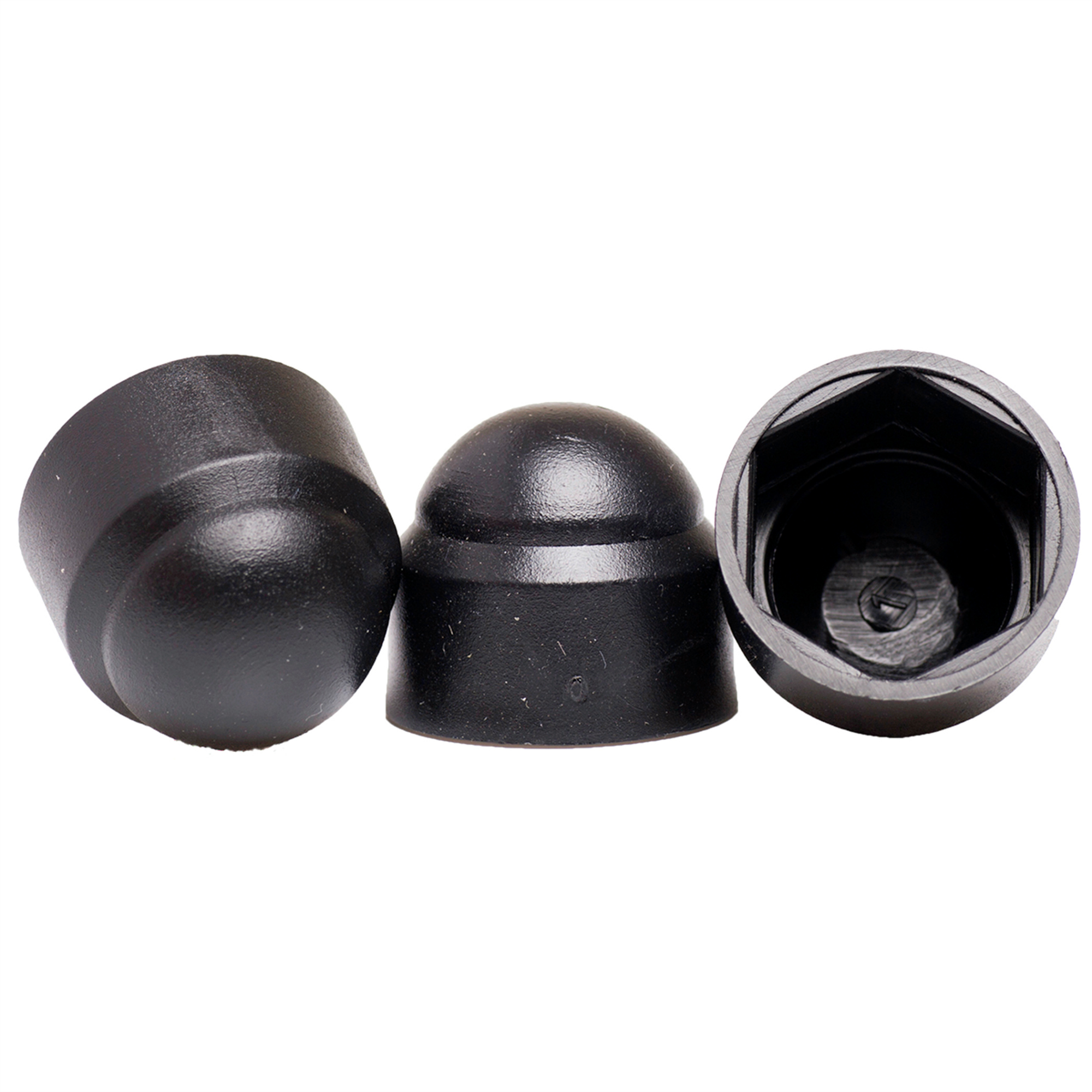 M4 M5 M6 M8 M10 M12 BLACK PLASTIC HEX COVER PROTECTION CAPS HEXAGON