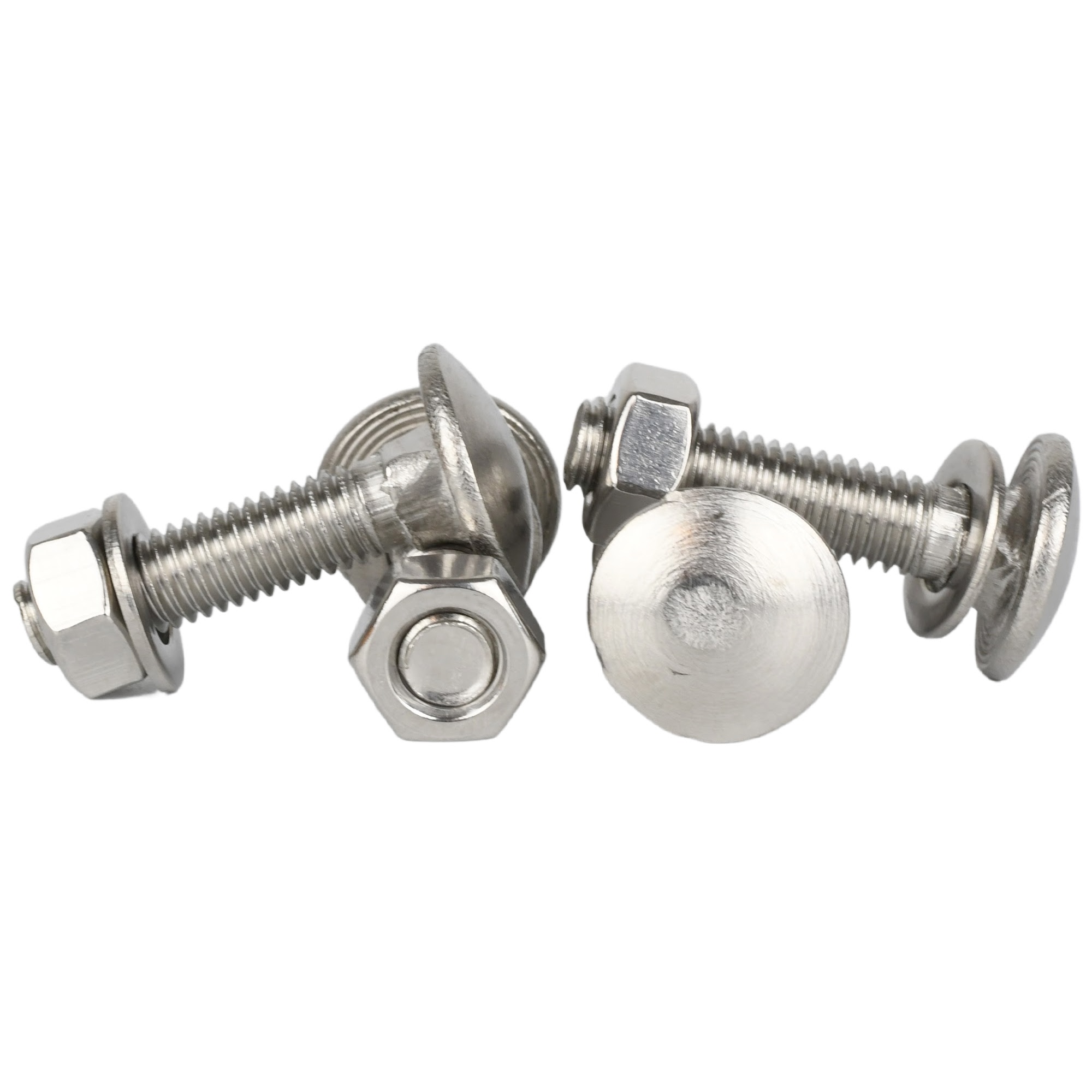 M8 Carriage Bolts Coach Bolt + Hex Full Nuts & Washers Kit A2 Stainless