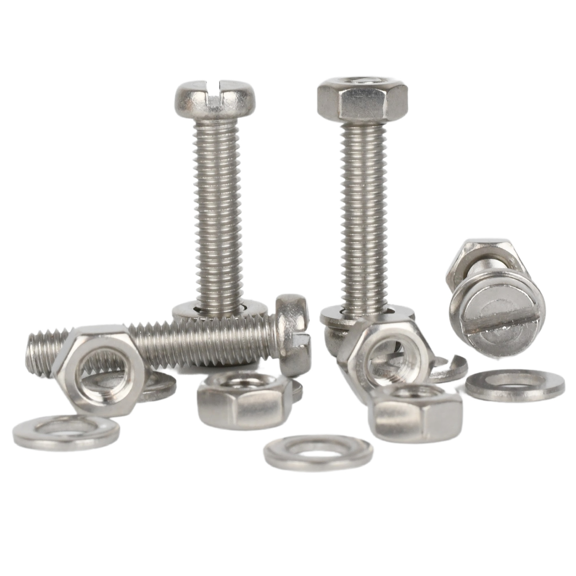M1.6 M2 M2.5 M3 Slotted Cheese Head Machine Screws Nuts Washers