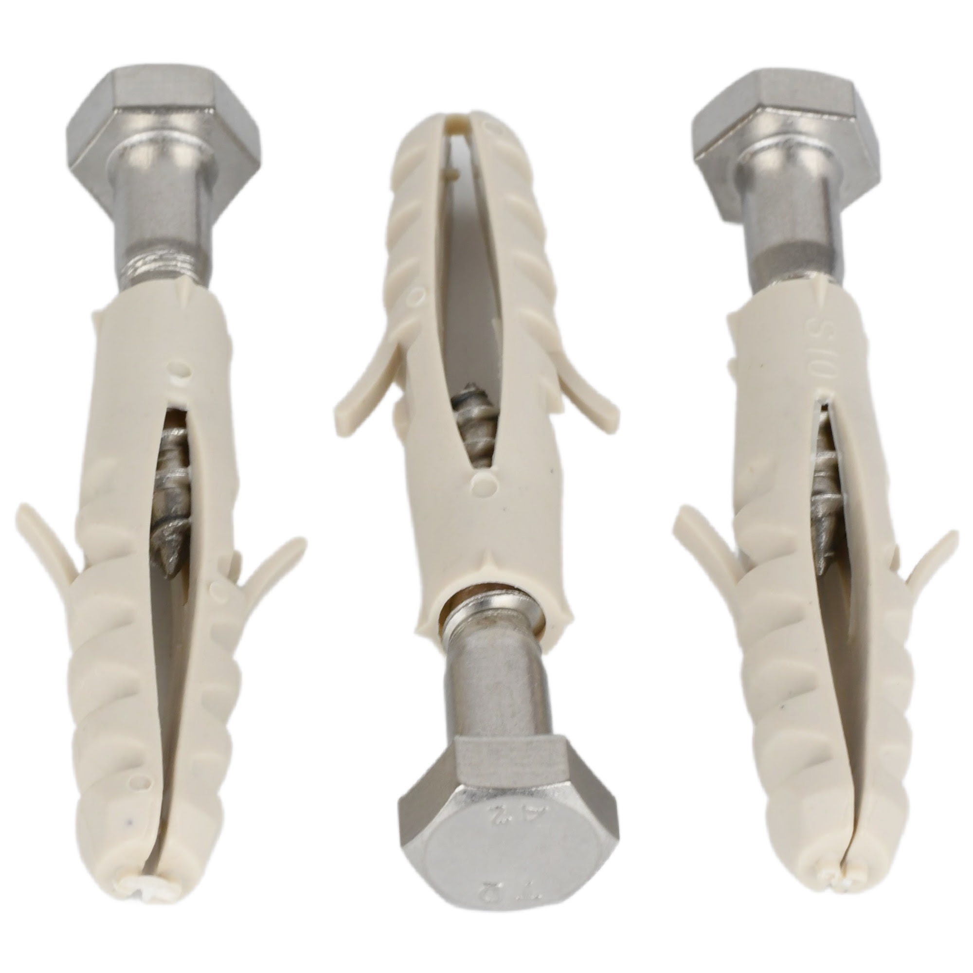 M5 M6 A2 Stainless Steel Coach Screws Hex Head Wood Screw With Nylon