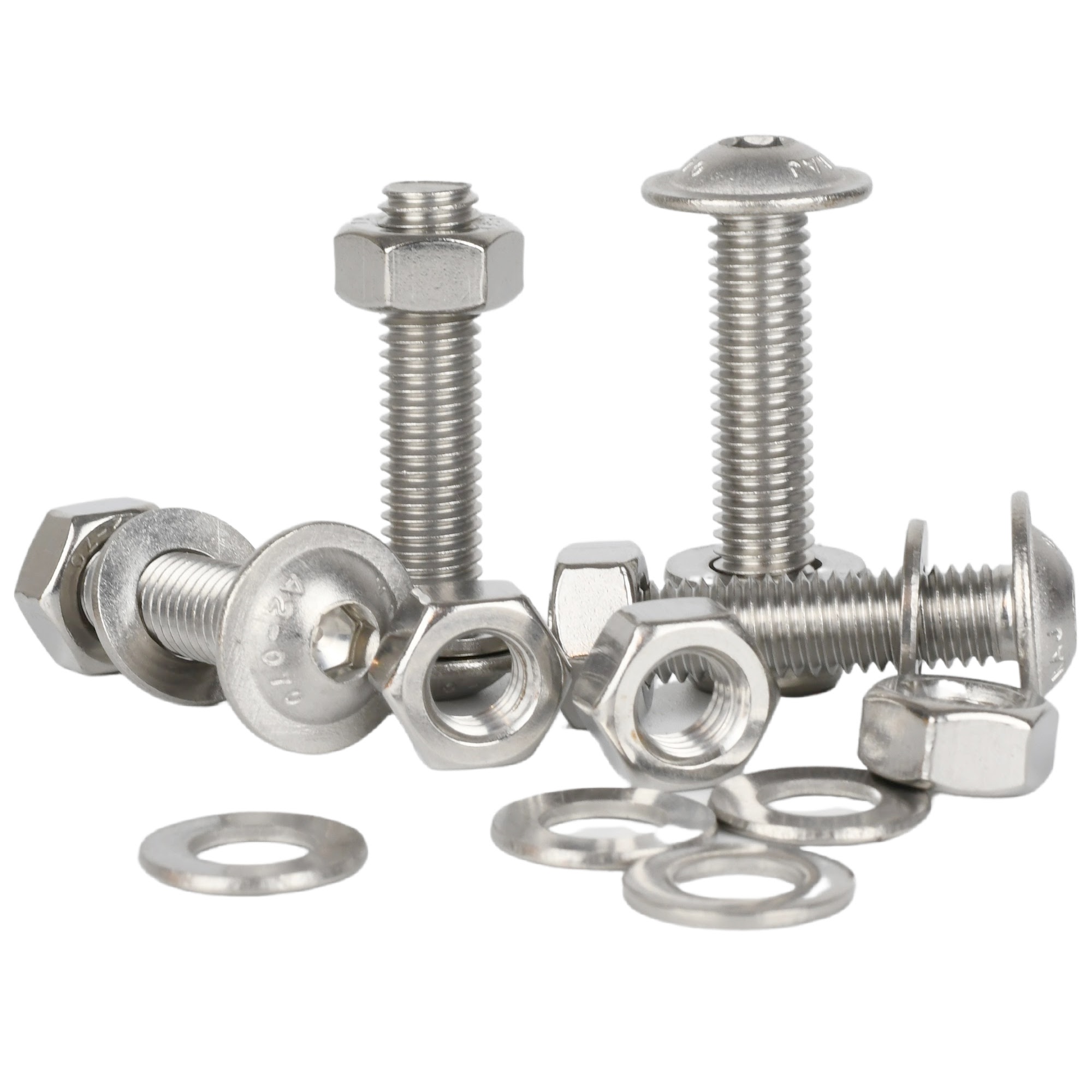 1/2 inch UNC Hex Head Flange Bolts with Serrations in A2 Stainless