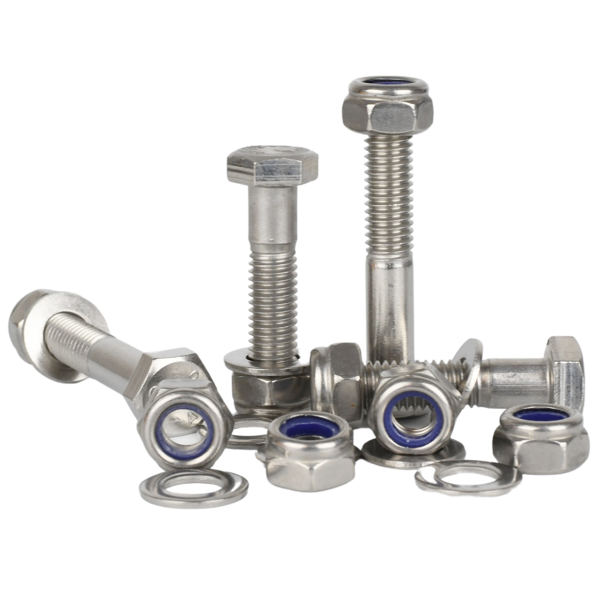 M10 X 1.5 Hex Head Part Thread Bolts – Yellow Zinc, Grade 8.8, With Nyloc Nuts & Washers – Bolt World