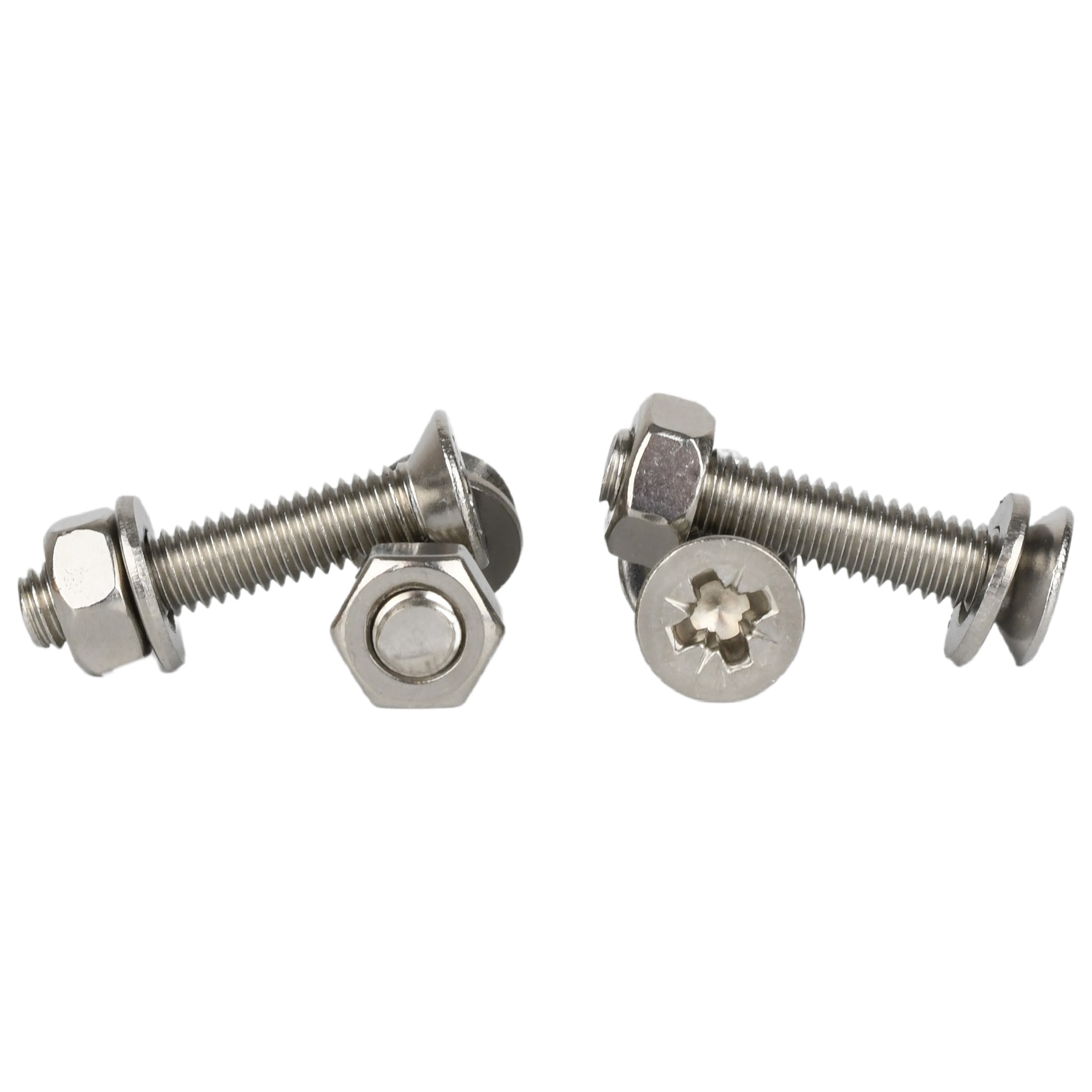 M1.6 M2 M2.5 M3 Pozi Countersunk Machine Screws Hex Nuts Washers